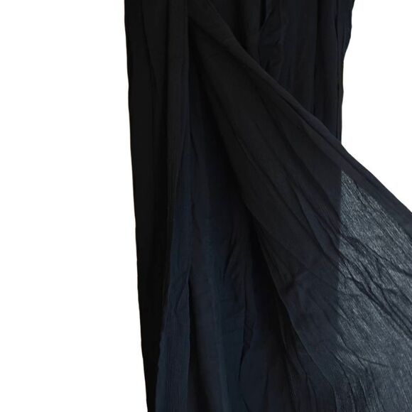 Kona Sol Long Side Slit Flowy Linen Pants - Picture 3 of 8